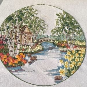 Scenic Embroidered Landscape Art